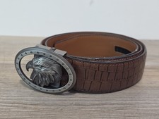 Mens Ratchet Belt Bonded Leather Belts For Men With Adjustable Buckle 36/38