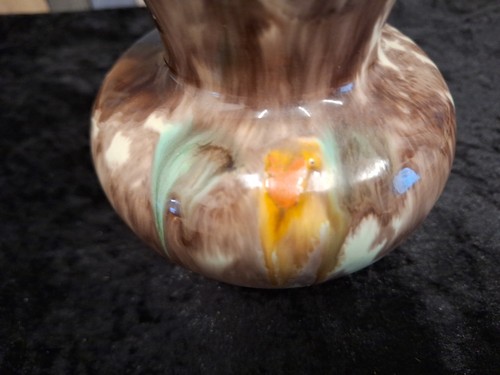 Kleine alte Keramik Vase, 30er/40er Jahre, Verlaufslasur - Bild 5 von 7