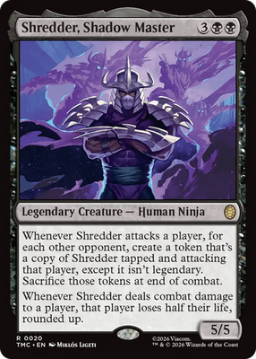 #ad Shredder Shadow Master TMC Ninja Turtles 20 Magic: The Gathering NM $2.00