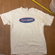 Vintage Coors Light T Shirt XL Acme Apparel White Beer Graphic Tee Made in USA