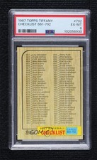 1987 Topps Checklist Tiffany Cards 661-792 #792 PSA 6 0e2x