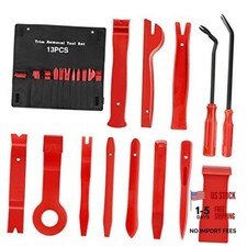 Nylon Bumper Fastener Rivet Clips Car Clip Panel Audio Video 13Pcs Red