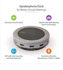 USB C Conference Speaker Multiport Dock -4K H...