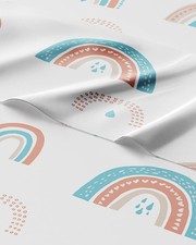 Kids Queen Size Rainbow Bed Sheets - 4 Piece Kids Rainbow Sheet Set - Raindro...