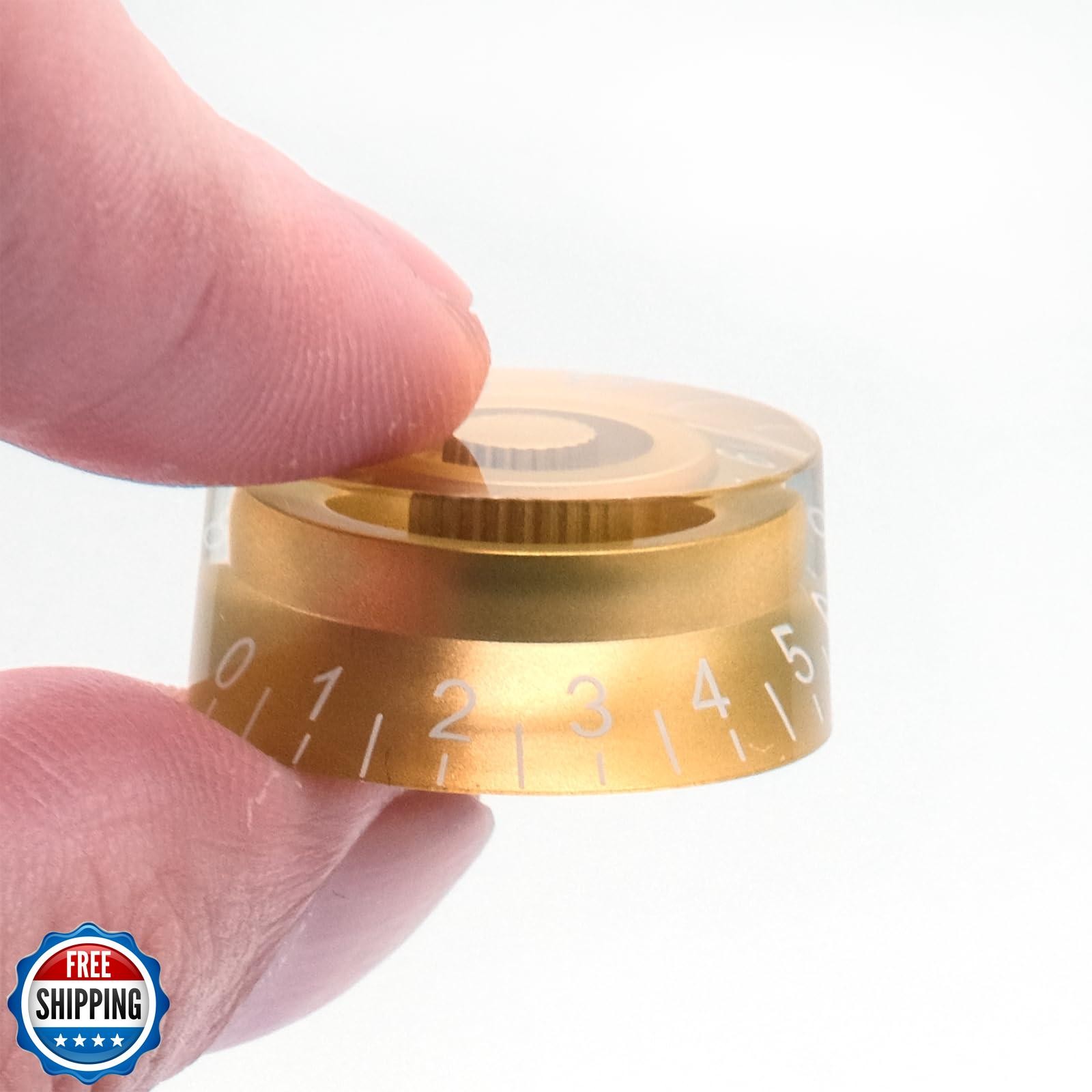 harpfeas 4PCS Imperial Inch Size LP Guitar Speed Dial Knobs 24 Fine Splines C