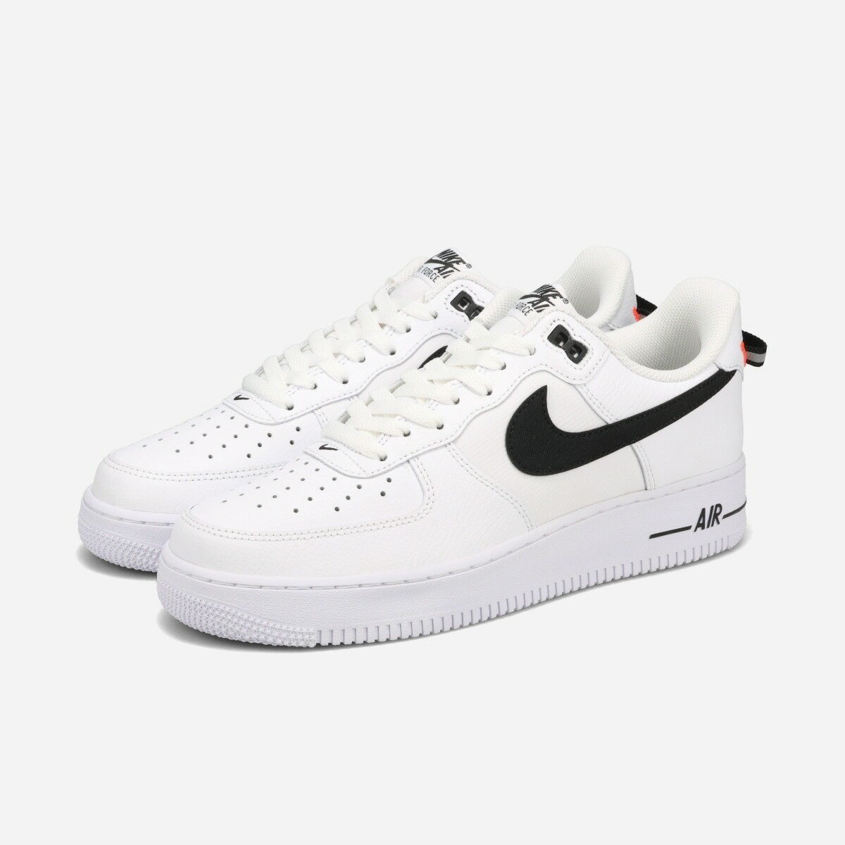 Nike Air Force 1 Low Ribbon Heel Tabs White Black HV9509-100 Men's