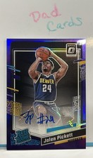 Jalen Pickett Auto Purple Prizm Rated Rookie 2023-24 Donruss Optic RC Nuggets