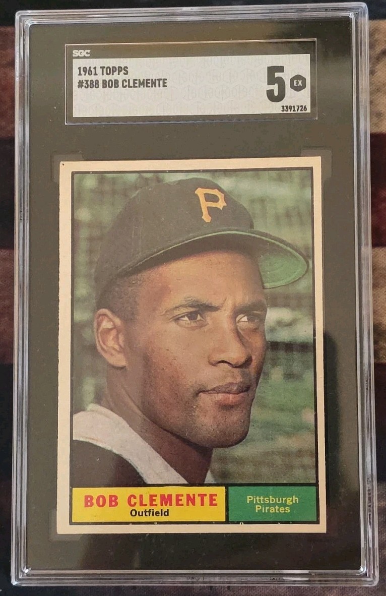 ROBERTO CLEMENTE 1961 Topps Baseball #388 Graded SGC 5 PITTSBURGH PIRATES HOF
