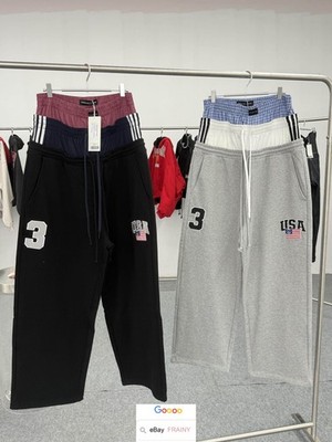 HIGH STREET GRAI DRAWSTRING HIGH STREET SWEATPANTS LOOSE SPORTS PANTS TROUSERS