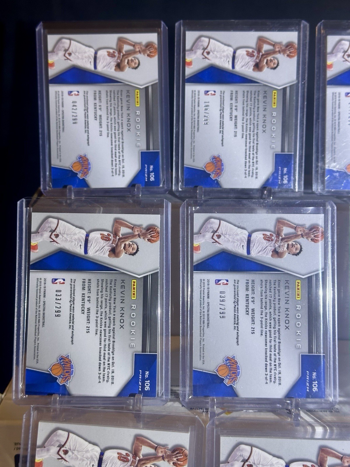 18 Rookie Patch Autos, 2018-2019 Spectra Kevin Knox All Numbered/299 - Invest view 10