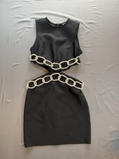 Fashion Nova Luxe Black Cutout Chain Bandage Mini Dress XS NWT Bodycon