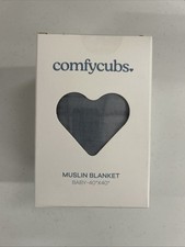 100 Cotton Muslin Blanket Baby 40  X40", Light Blue-NEW