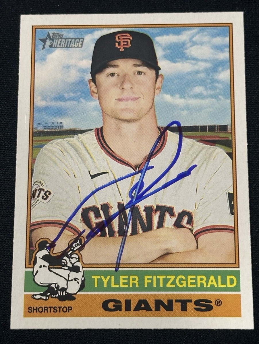 2025 Topps Heritage Signed Tyler Fitzgerald Autographed Auto Card