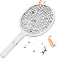 Electric Fly Swatter Bug Zapper Racket Mosquito Killer Battery Powered