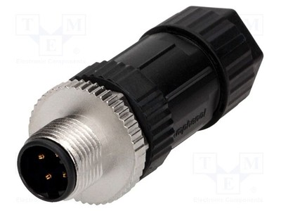 männlich für Leitungen Code D-Ethernet M12 Stecker PIN: 4
