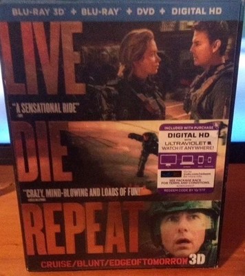 Edge of Tomorrow (Blu-ray, 2014) With Slipcover