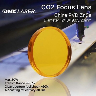 DMK CO2 Focusing Lens PVD D12/18/20 ZnSe Lens For Laser Cutting Engraving Machin