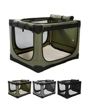 33 Inch Collapsible Travel Dog Crate for Medium Large Dogs, Portable Dog Crat...