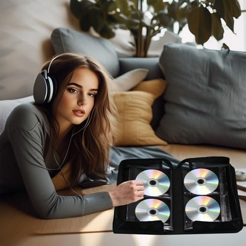 CD DVD Storage Case Holder - 128 Capacity Wallet Binder for Home ...