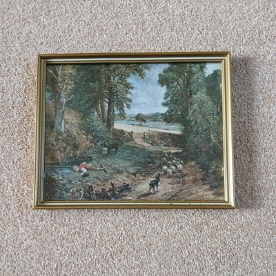 The Cornfield von John Constable Nahaufnahme Schnitt Kunstdruck gerahmt Schaf Collie 