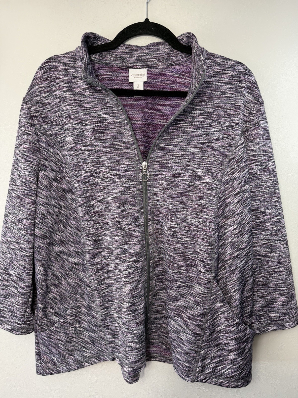 Chicos 3 Weekends Zip Up Jacket - image 1
