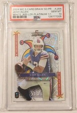 2024 Wild Card 5 Card Draw Josh Allen 1/1 White Joker Lazer Platinum PSA 10 GEM