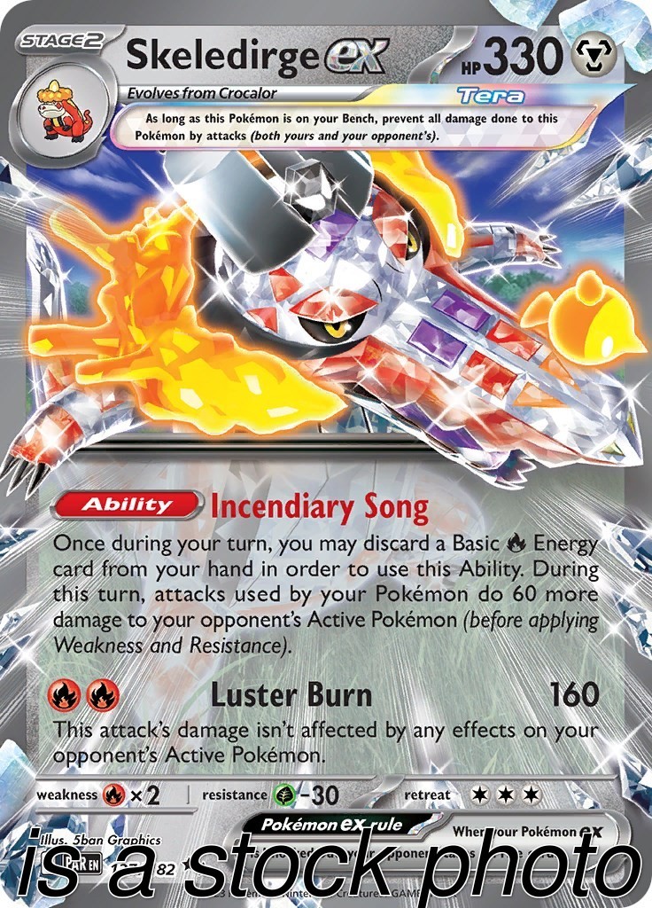 Skeledirge ex 137/182 Paradox Rift Holofoil Pokemon (LP-NM)