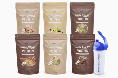 Nutri + Veganes Proteinpulver Milk Away 2x 1000g+Shaker Sparpaket Eiweiß Vegan