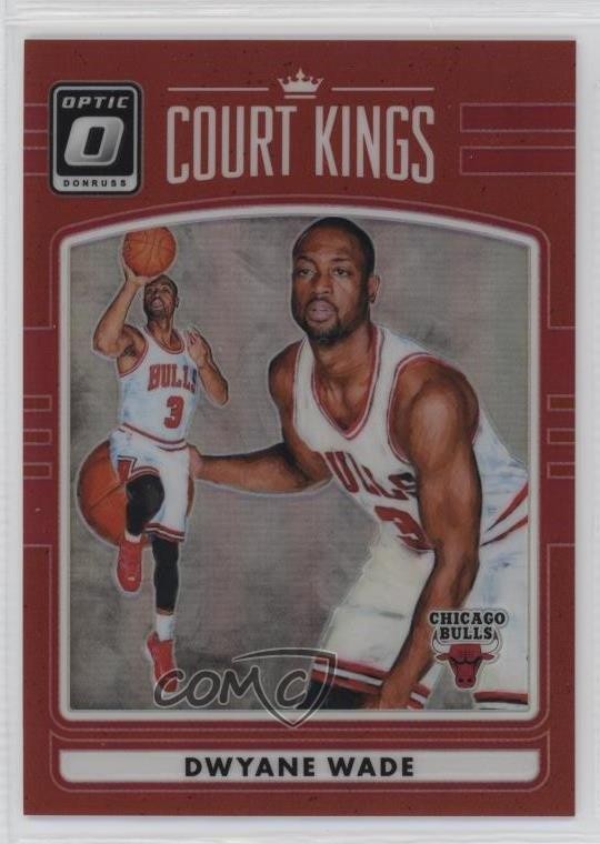2016-17 Panini Donruss Optic Court Kings Red Prizm 95/99 Dwyane Wade #3 HOF 0v2