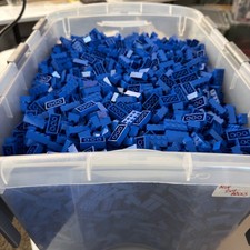 LEGO 100 Blue 2x4 Bricks - Bulk Parts Pieces MOC CITY Basic Building 3001