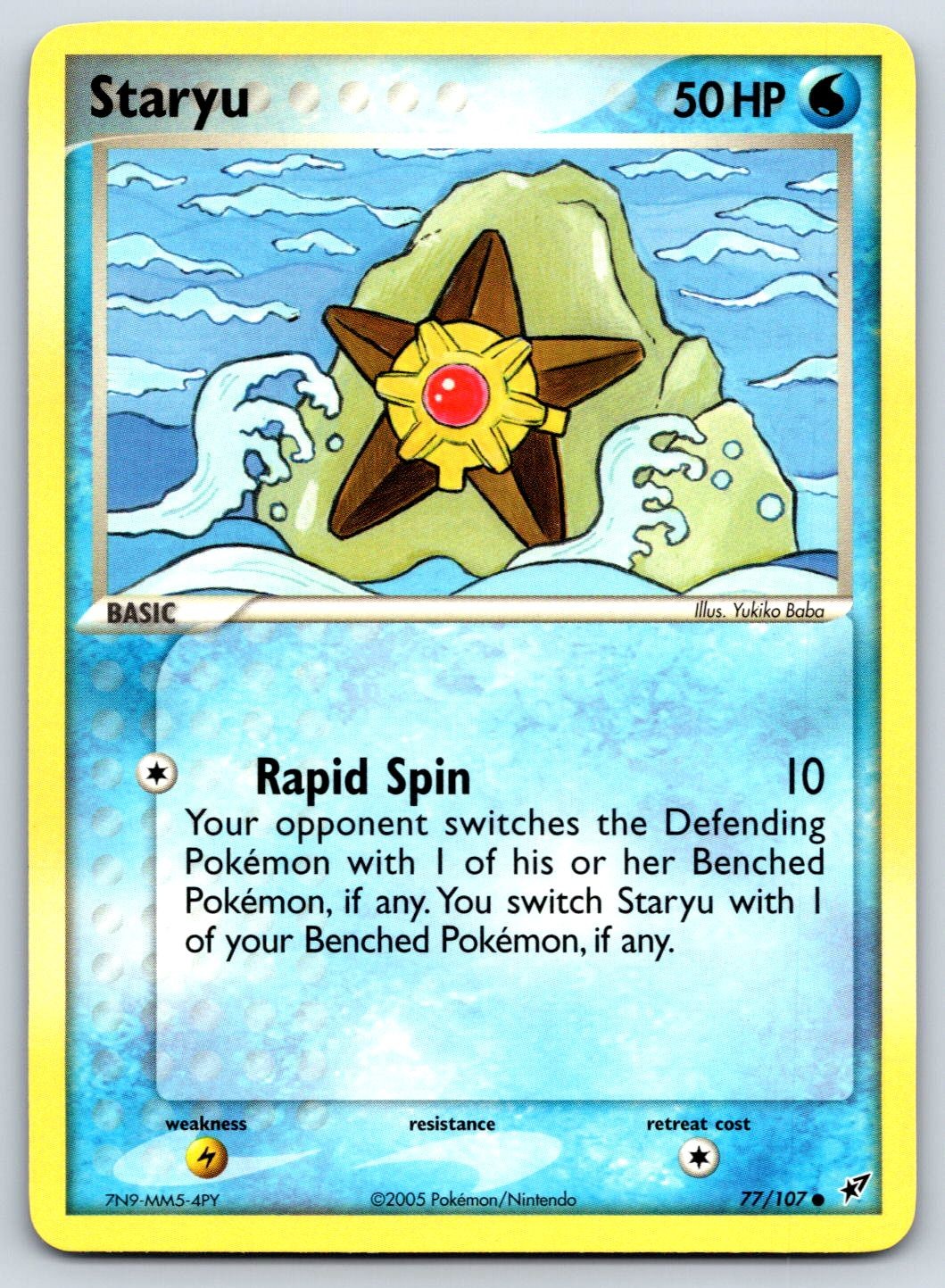 Staryu Deoxys 77/107 Pokemon Card NM