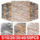 10-50 TLG 3D TAPETE WANDPANEELE SELBSTKLEBEND ZIEGEL WASSERFEST WANDAUFKLEBER