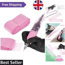 100 Disposable Pink Tattoo Clip Cord Sleeves - Hygiene & Protection for Artists