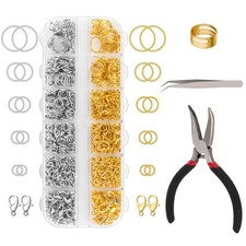 1200 Pcs Jump Rings, Jewelry Making Kit, Silver and Gold