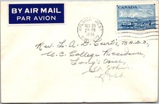 GOLDPATH: Canada cover 1951 airmail CV941_P15