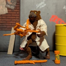 TMNT MOVIE STAR (Playmates, 1992) Vintage SPLINTER Action Figure NEAR COMPLETE 
