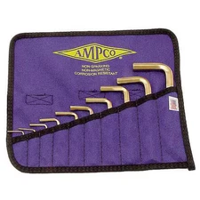 Ampco Safety Tools M-42M 10 Piece Metric L-Shape Hex Key Set, M-42M
