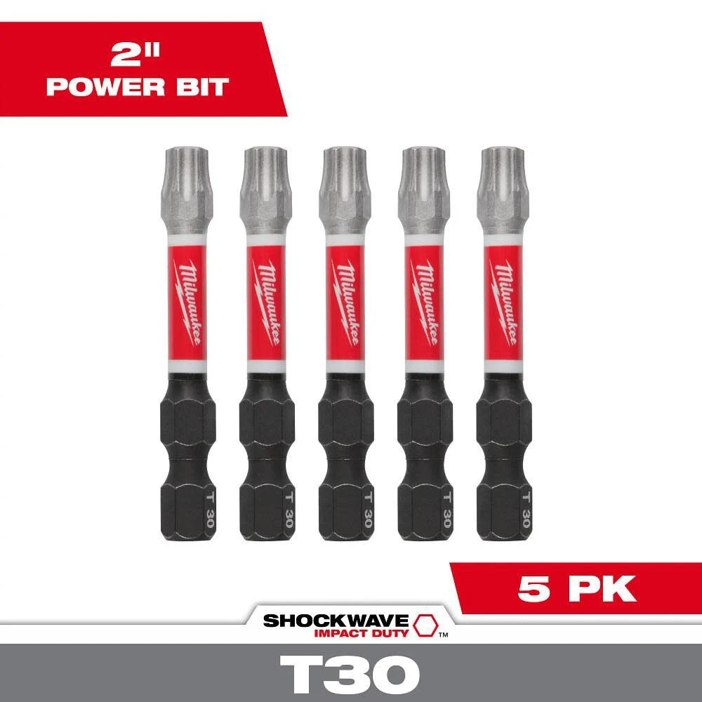Ударные насадки Milwaukee Shockwave 2 дюйма T30 5Pk 239000₽