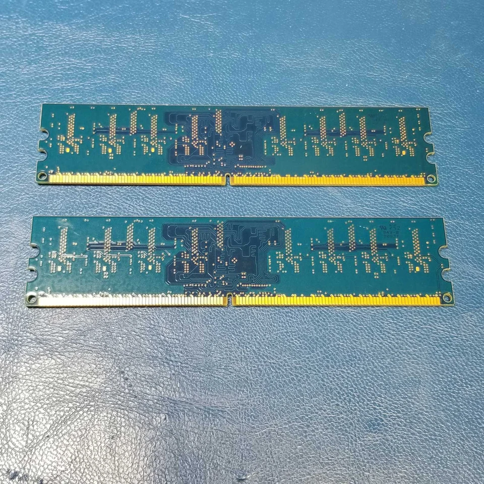 Nanya 2x 1GB PC2-6400U DDR2 800MHz DIMM Memory NT1GT64U88D0BY-AD Desktop RAM - Image 3 of 4