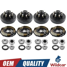 8Lug 8 on 6.5 Trailer Hub Drum Kit w/12x2" Electric Brakes for 7000 Trailer Axle