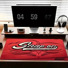 HOT-40 90cmSnap-On Large Gaming Mouse Pad - Non-Slip Rubber Base, Decorative Red