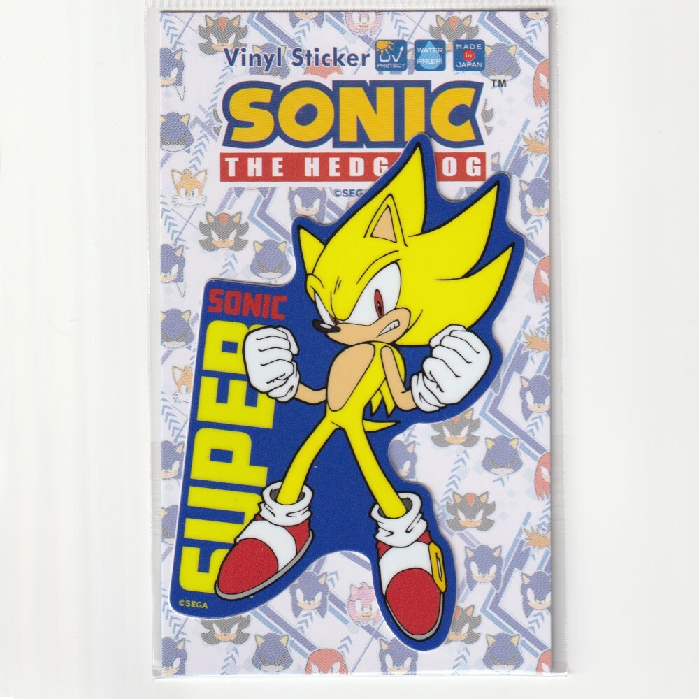SEGA Sonic The Hedgehog Super Sonic Die Cut Vinyl Sticker Japanese