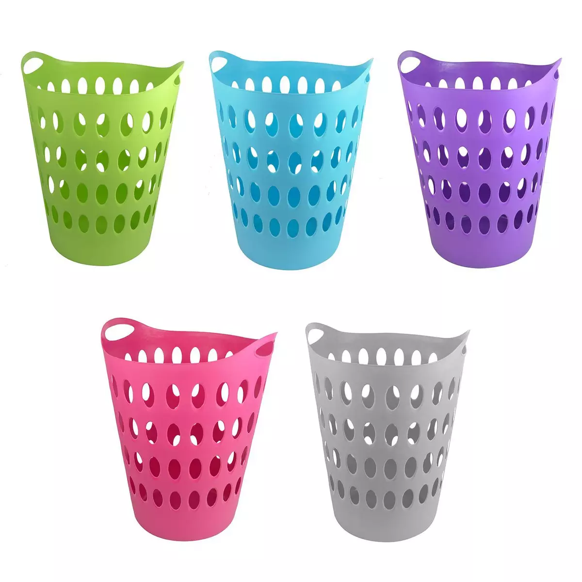 Plastic Flexible PE Organzing Storage Buckets Laundry Basket