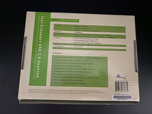 AIRLINK 101 FAST ETHERNET USB 2.0 Adapter 10/100 ASOHOUSB - Photo 2/2