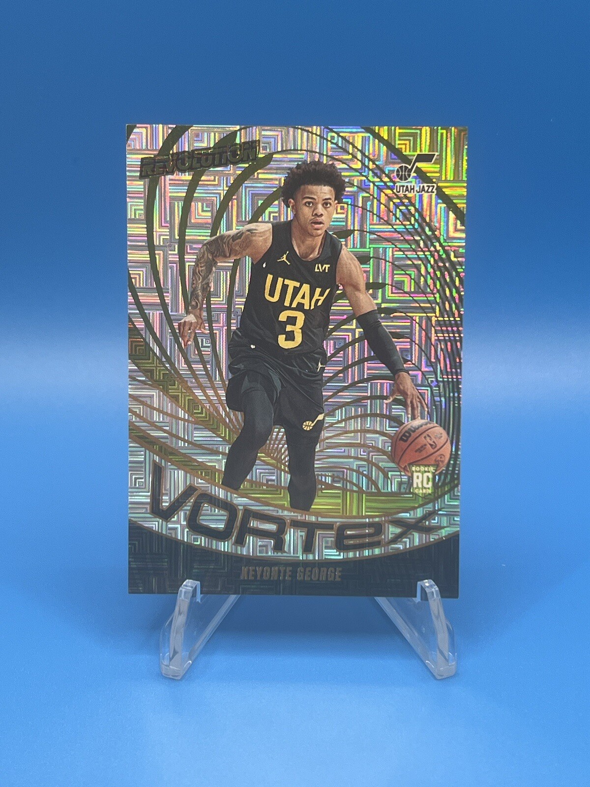 2023-24 PANINI REVOLUTION KEYONTE GEORGE VORTEX LEVELS ROOKIE #20 UTAH JAZZ