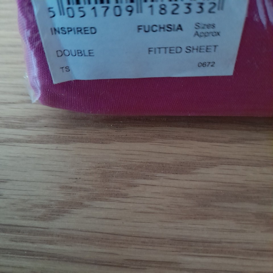 Double bed fitted sheet fuchsia pink Brand new.Easycare. eBay