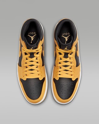 スニーカー Nike Air Jordan 1 Retro High Golf Pollen Black DQ0660-700 NEW Nike Air Jordan 1 High Golf Men's Pollen Black-White