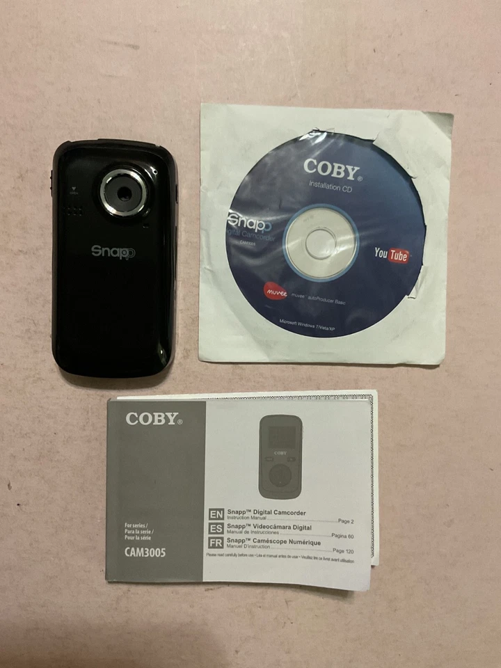 Coby Snapp 4X Optical Zoom 1.3 LCD Standard Def.  Digital Camcorder no SDHC card - Image 3 of 4
