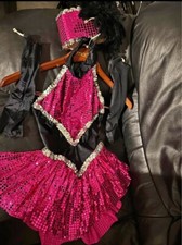 Flapper Girl Costume. Vintage. Dance Outfit. Girls Medium-Large Pink