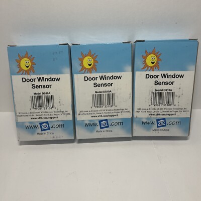 Lot (3) X10 Door Window Sensor White Model DS10A 